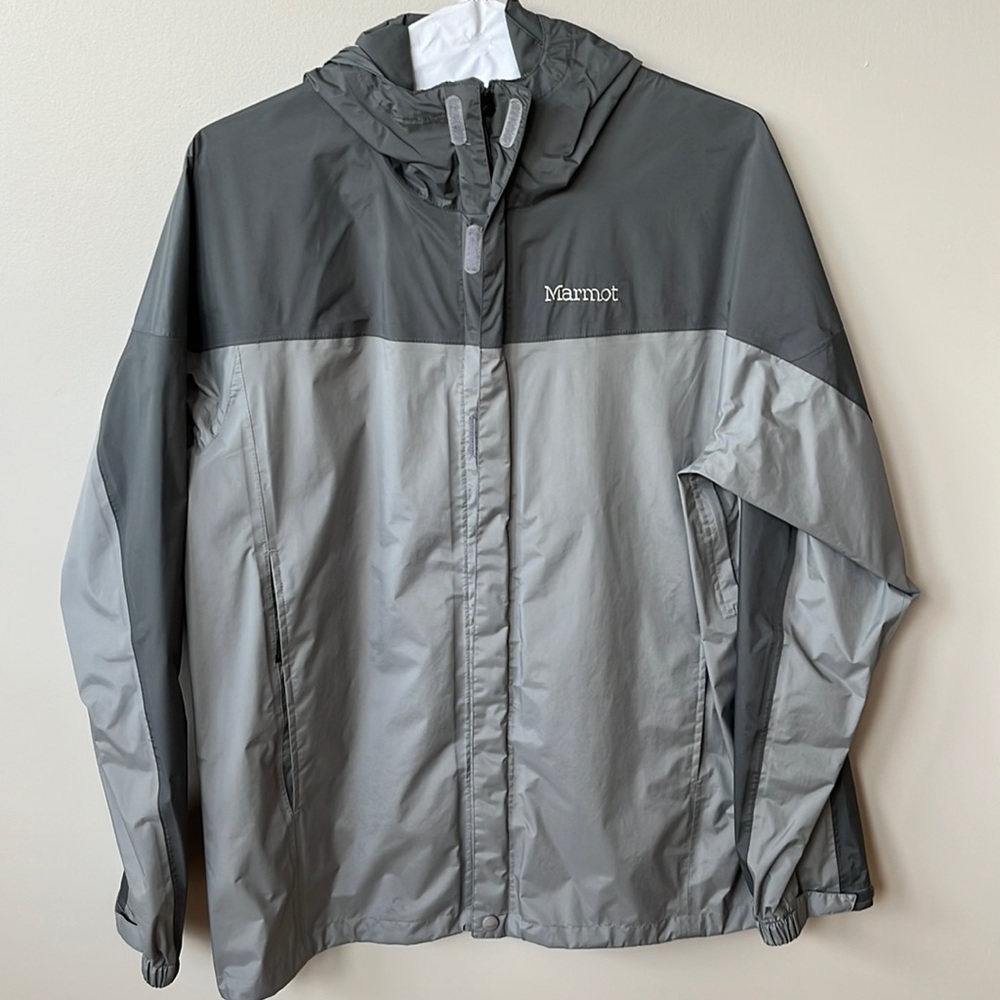 Men’s Grey Marmot Hooded Raincoat size L